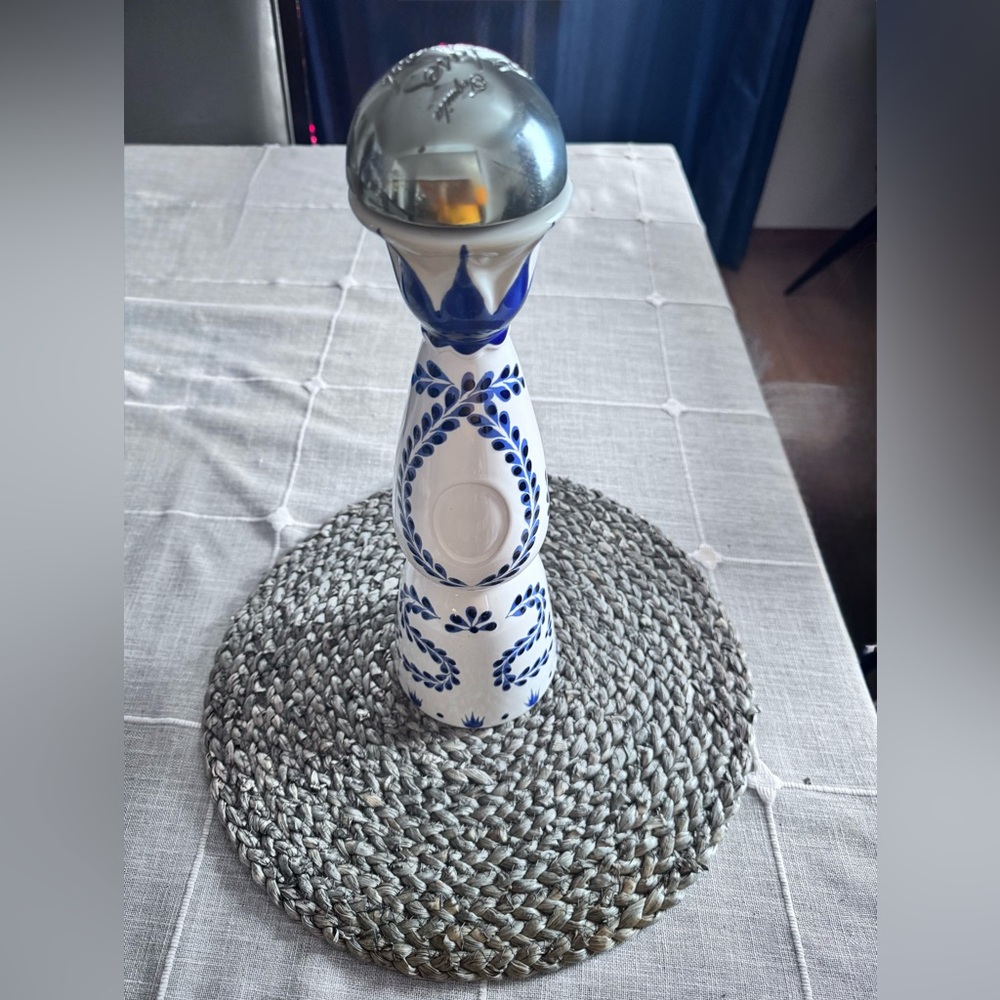 Clase Azul Blue and White empty bottle